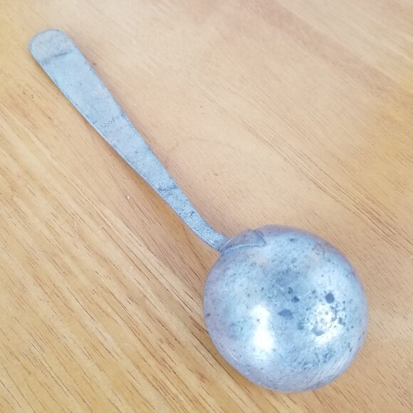 Nordic Pewter Small Ladle 8" Fat Skimmer Vintage Hallmark Stamped - Picture 3 of 4